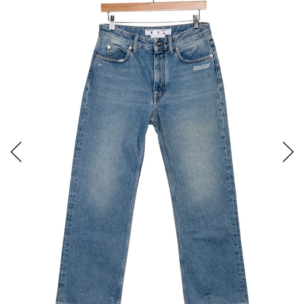 Off-White Denim Blue Straight Leg Jeans